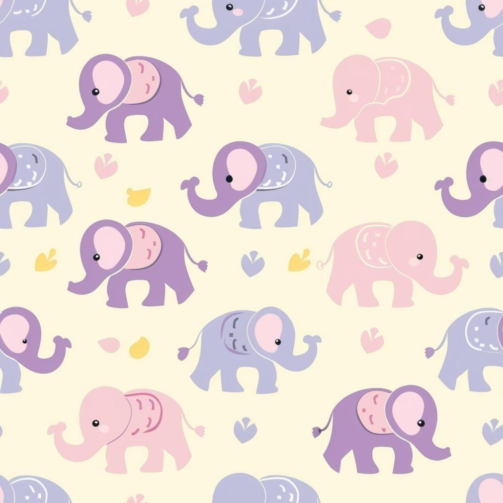 - Pastel Baby Pattern 14 Quilting Cotton Fabric  
- Cotton fabric  
- Quilting fabric  
- Baby elephants  
- Pink elephants  
- Purple elephants  
- Lavender elephants  
- Soft pastel colors  
- Cream background  
- Cute animal print  
- Nursery fabric  
- Children’s fabric  
- Playful design  
- Textile fabric  
- Sewing material
