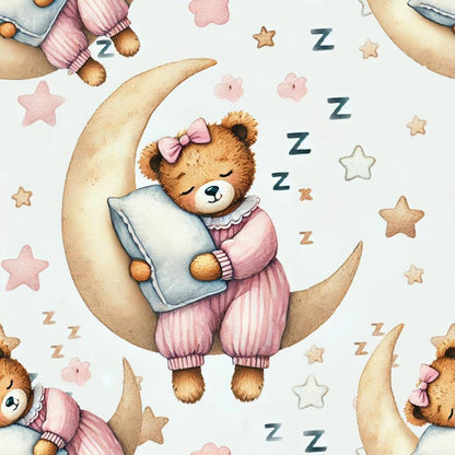 Pink Teddy Bears Pattern 11 Quilting Cotton Fabric