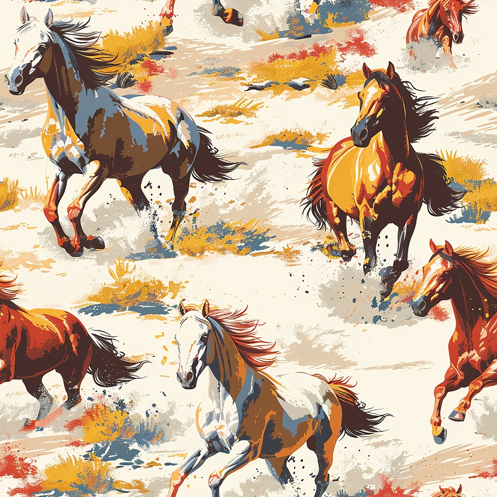 Horse Parade Pattern 6 Quilting Cotton Fabric