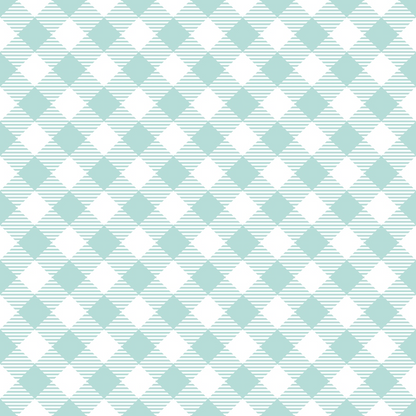 Mint Grey and White Plaid Pattern 11 Quilting Cotton Fabric