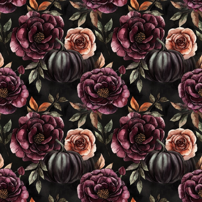 Burgundy in October Pattern 2 Quilting Cotton Fabric
