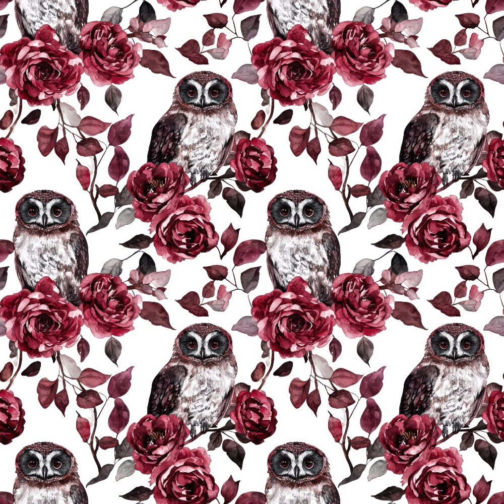 Burgundy in October Pattern 4 Quilting Cotton Fabric
