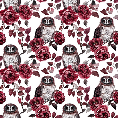 Burgundy in October Pattern 4 Quilting Cotton Fabric