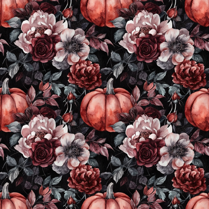 Burgundy in October Pattern 18 Quilting Cotton Fabric