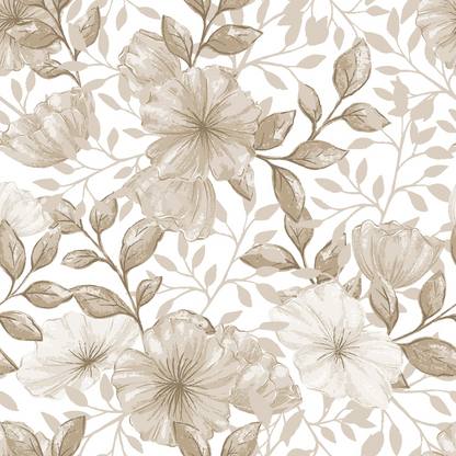 Country Flowers Pattern 11 Quilting Cotton Fabric