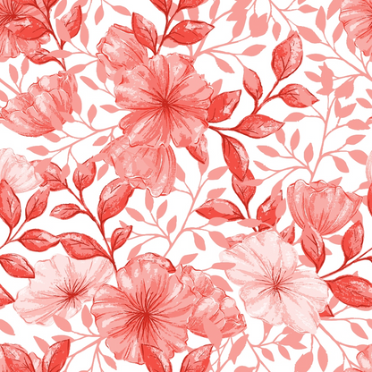 Country Flowers Pattern 25 Quilting Cotton Fabric