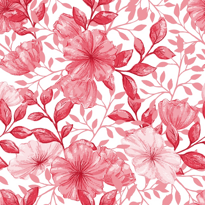 Country Flowers Pattern 27 Quilting Cotton Fabric