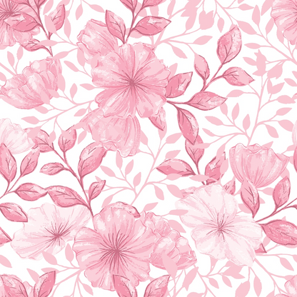 Country Flowers Pattern 34 Quilting Cotton Fabric
