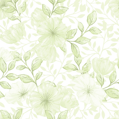 Country Flowers Pattern 79 Quilting Cotton Fabric