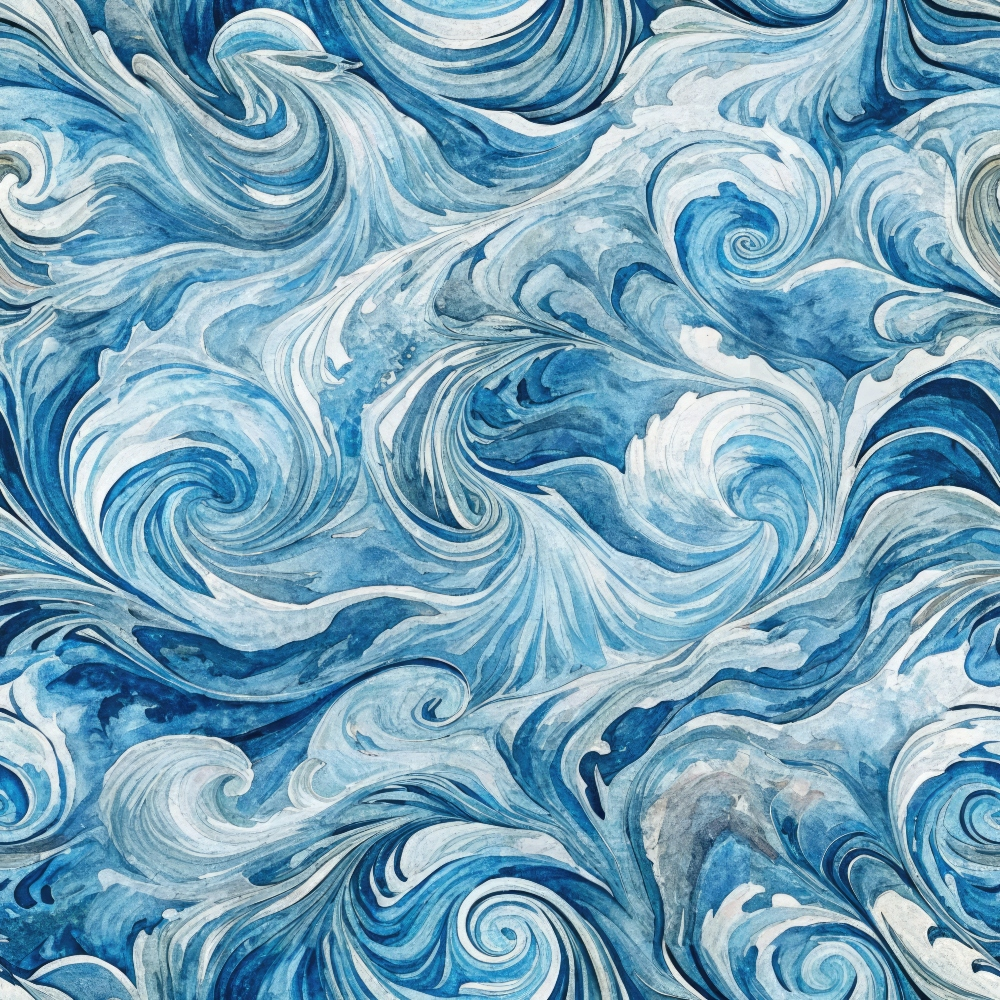 Ocean Swirls Pattern 11 Quilting Cotton Fabric