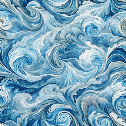 Ocean Swirls Pattern 11 Quilting Cotton Fabric