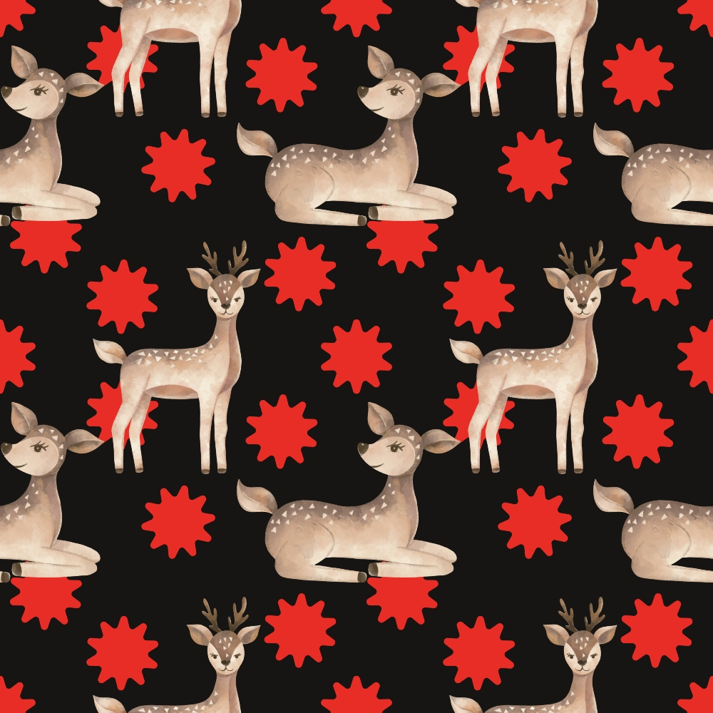 Buffalo Plaid Deer Pattern 6 Quilting Cotton Fabric