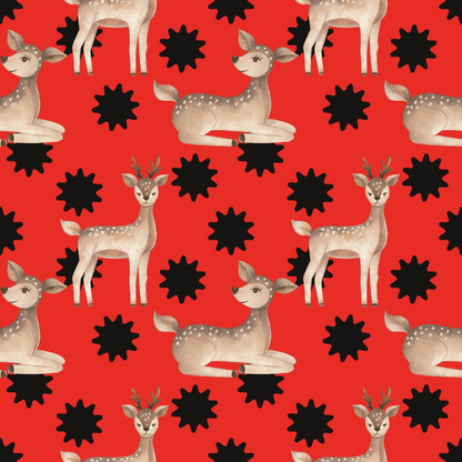 Buffalo Plaid Deer Pattern 5 Quilting Cotton Fabric