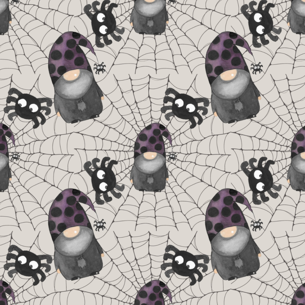 Spooky Gnomes Pattern 2 Quilting Cotton Fabric