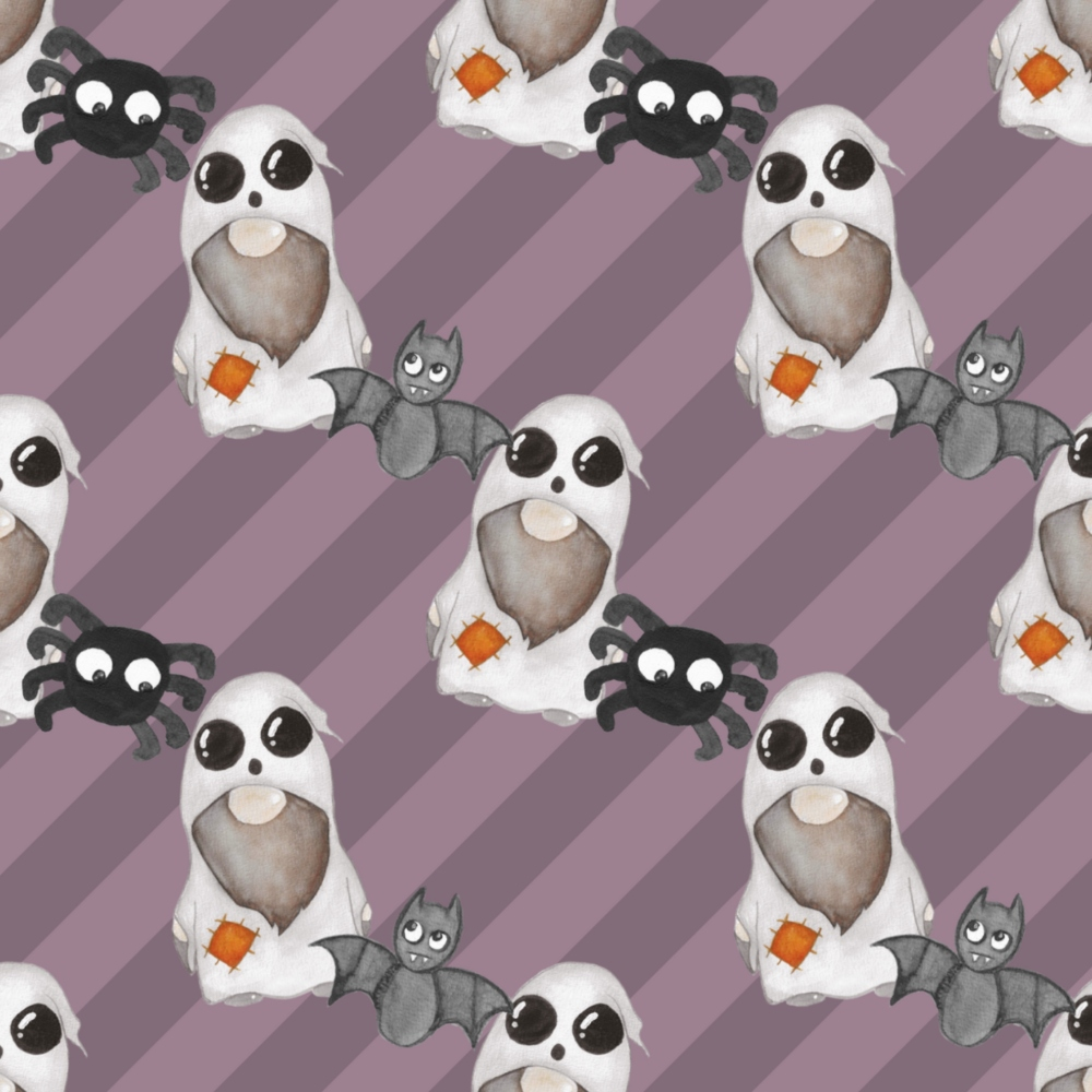 Spooky Gnomes Pattern 10 Quilting Cotton Fabric