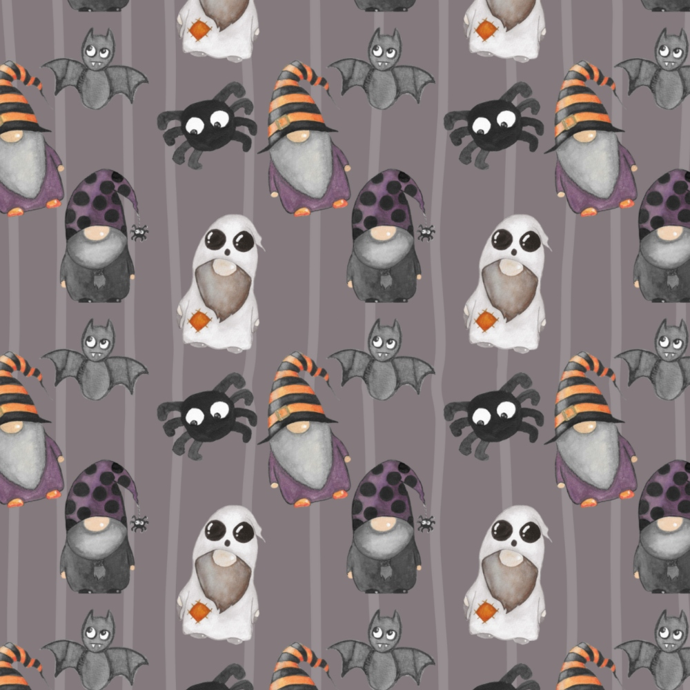 Spooky Gnomes Pattern 11 Quilting Cotton Fabric