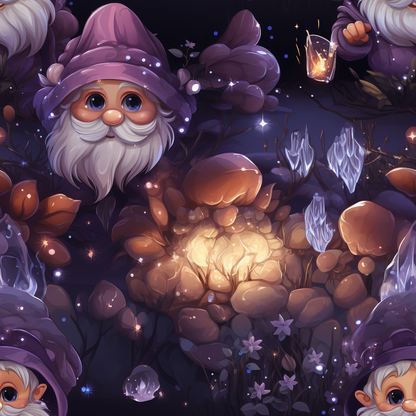 Magical Land of Gnomes Pattern 1 Quilting Cotton Fabric