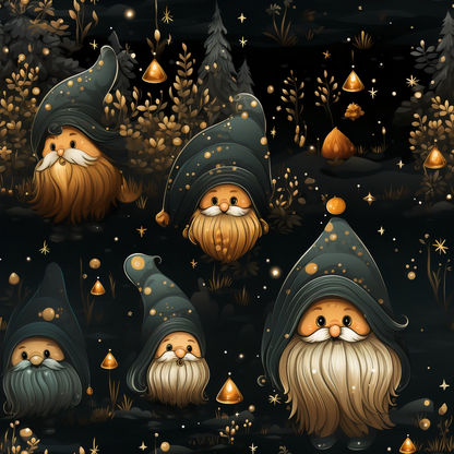 Magical Land of Gnomes Pattern 9 Quilting Cotton Fabric