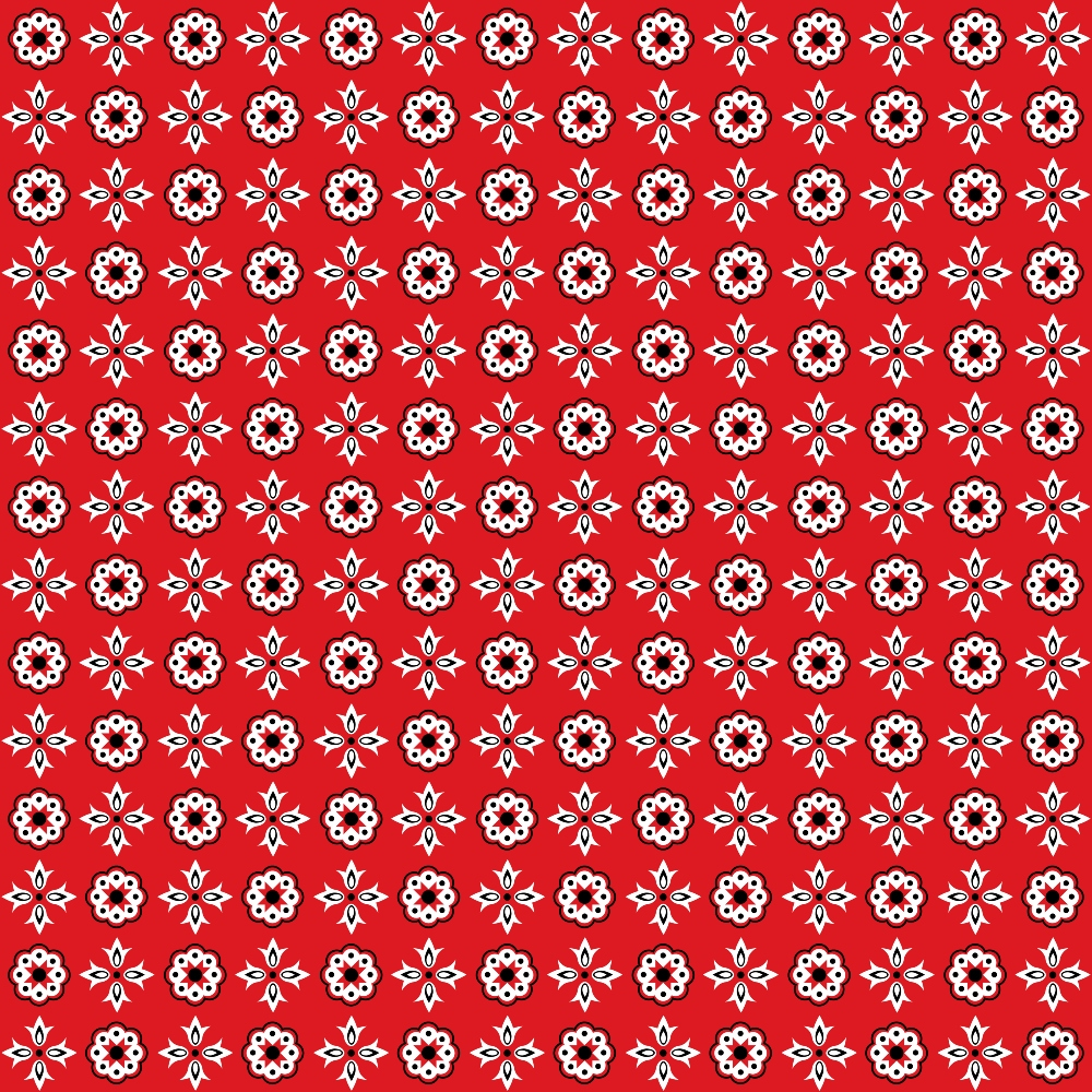 Red Bandana Pattern 12 Quilting Cotton Fabric