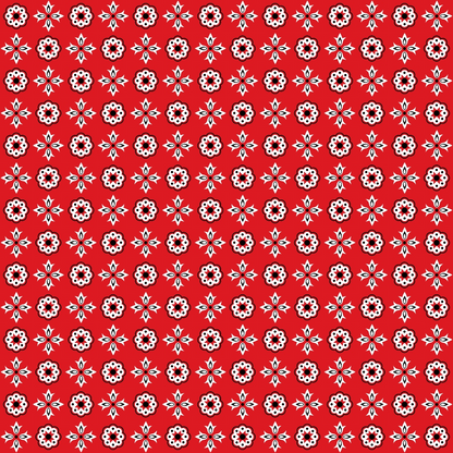 Red Bandana Pattern 12 Quilting Cotton Fabric