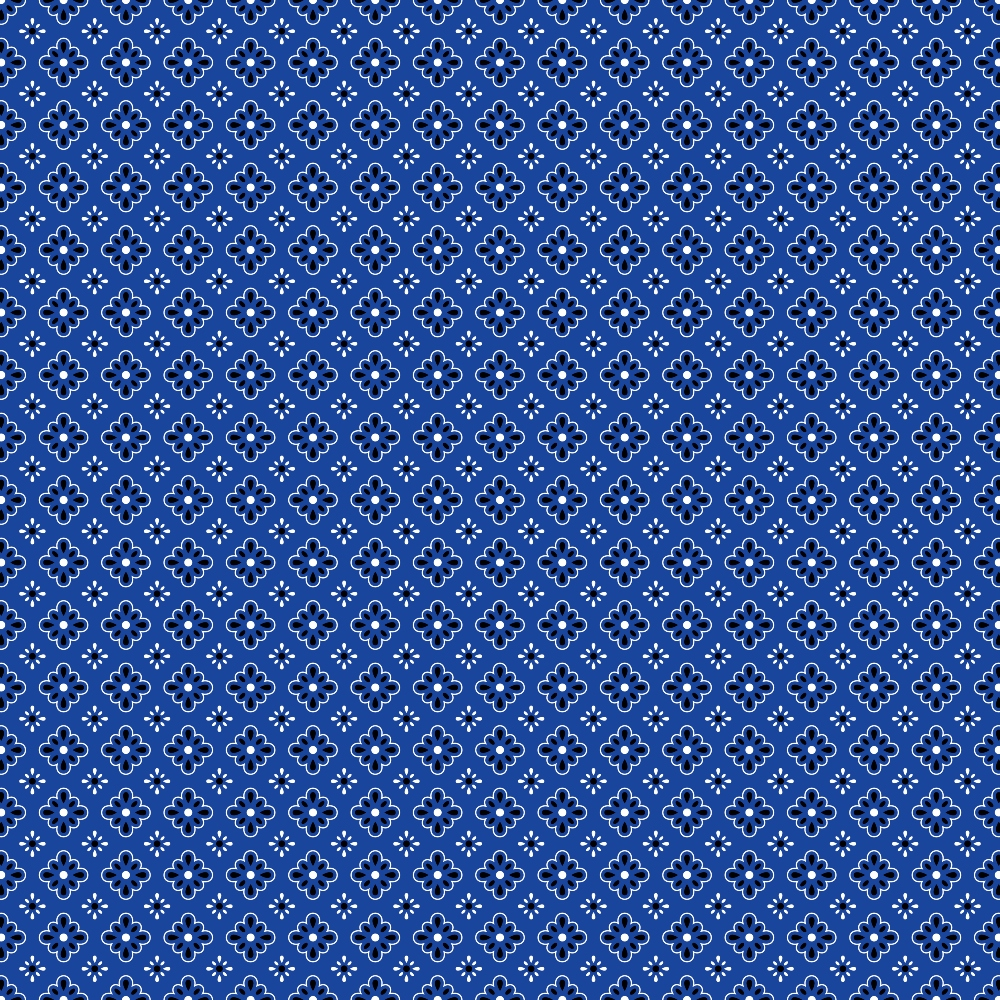 Blue Bandana Pattern 9 Quilting Cotton Fabric