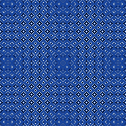 Blue Bandana Pattern 9 Quilting Cotton Fabric