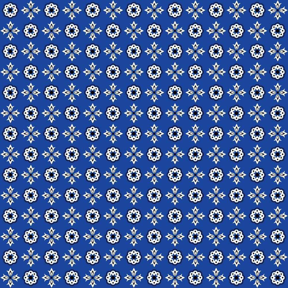 Blue Bandana Pattern 11 Quilting Cotton Fabric