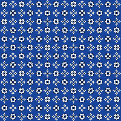 Blue Bandana Pattern 11 Quilting Cotton Fabric