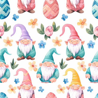 Easter Gnomes Pattern 5 Quilting Cotton Fabric