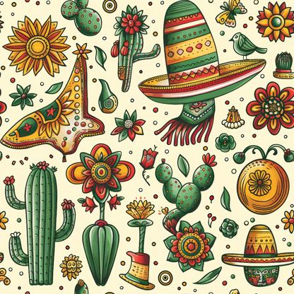 Celebrate Mexico Pattern 3 Quilting Cotton Fabric
