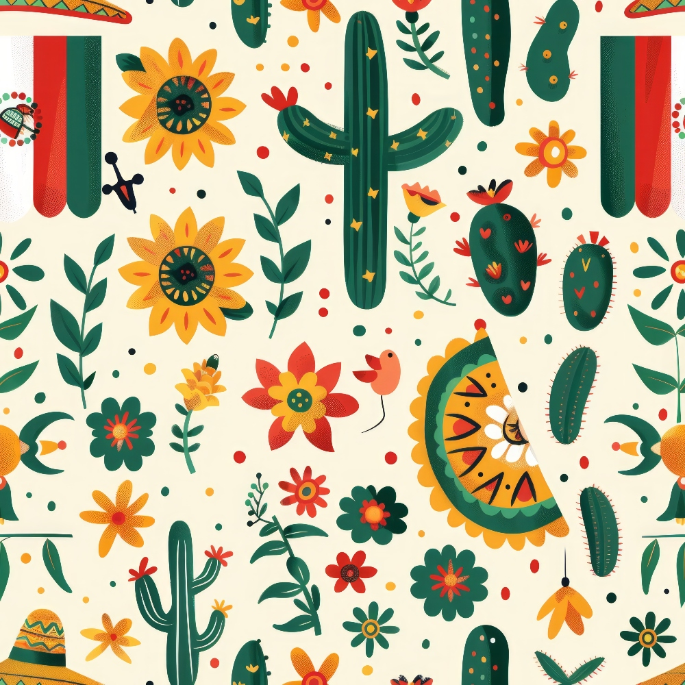 Celebrate Mexico Pattern 9 Quilting Cotton Fabric
