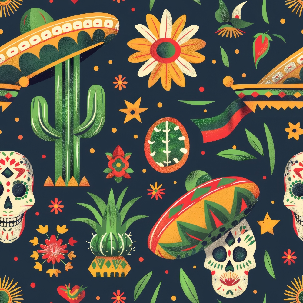 Celebrate Mexico Pattern 11 Quilting Cotton Fabric