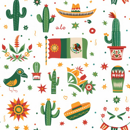 Celebrate Mexico Pattern 14 Quilting Cotton Fabric