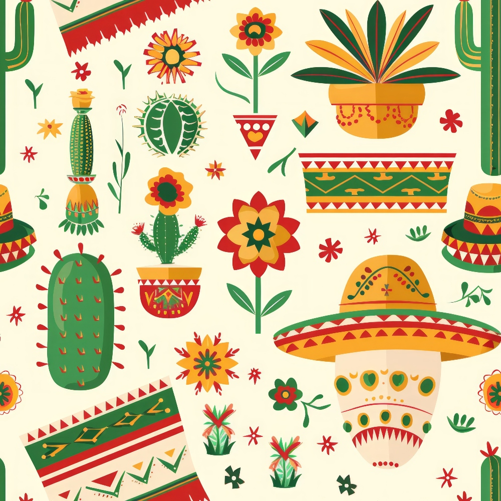 Celebrate Mexico Pattern 23 Quilting Cotton Fabric