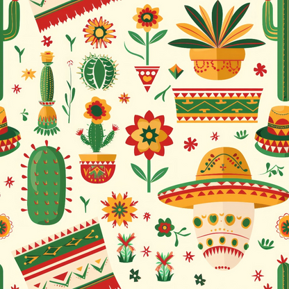 Celebrate Mexico Pattern 23 Quilting Cotton Fabric