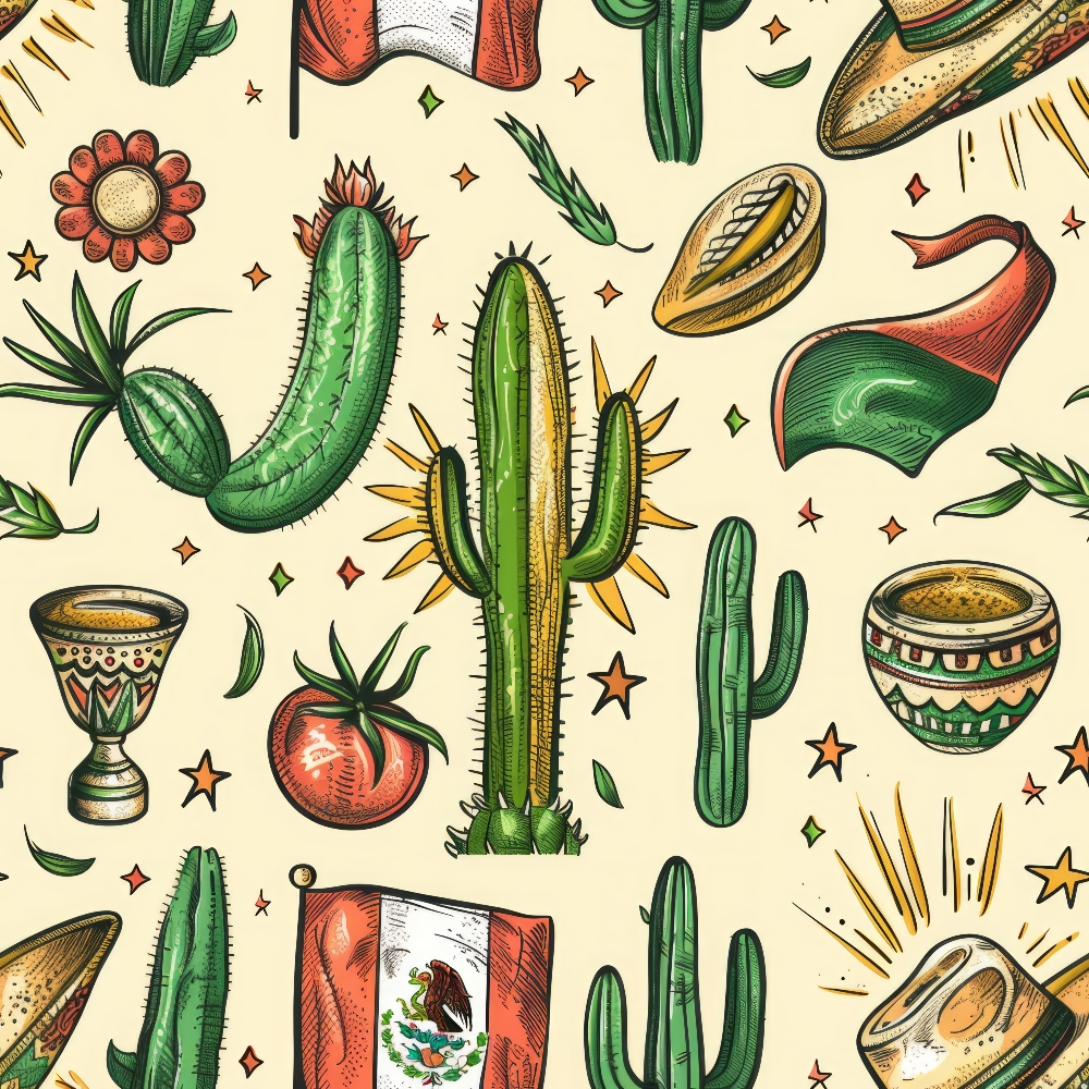 Celebrate Mexico Pattern 24 Quilting Cotton Fabric