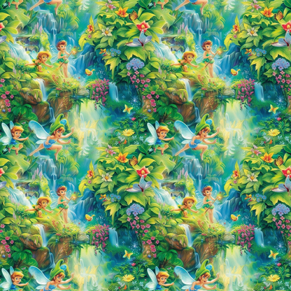 Fairies in the Forest Pattern 1 Quilting Cotton Fabric