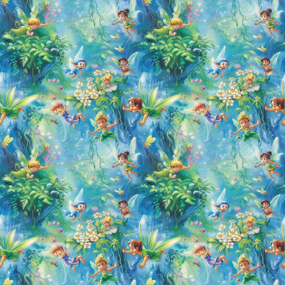 Fairies in the Forest Pattern 2 Quilting Cotton Fabric