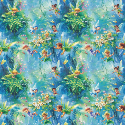 Fairies in the Forest Pattern 2 Quilting Cotton Fabric