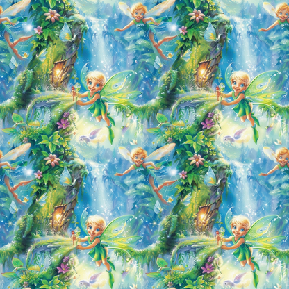 Fairies in the Forest Pattern 4 Quilting Cotton Fabric