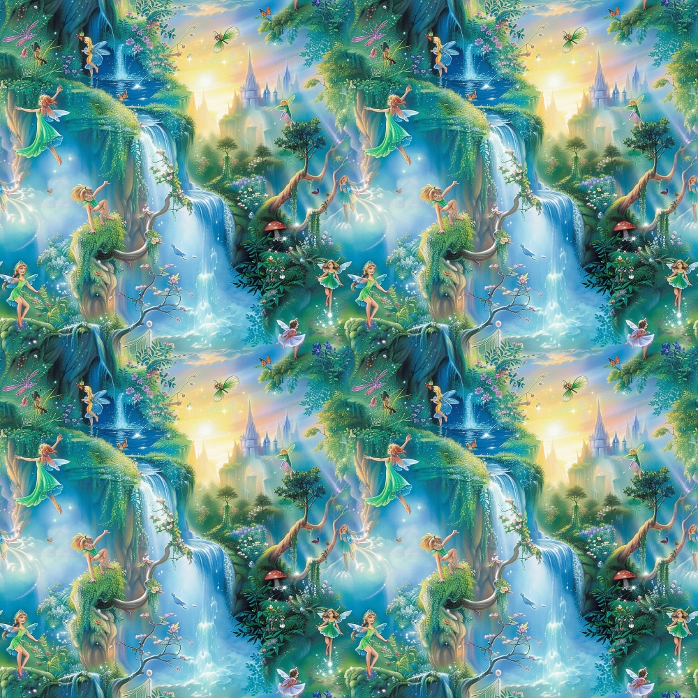 Fairies in the Forest Pattern 7 Quilting Cotton Fabric