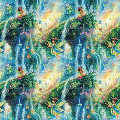Fairies in the Forest Pattern 10 Quilting Cotton Fabric