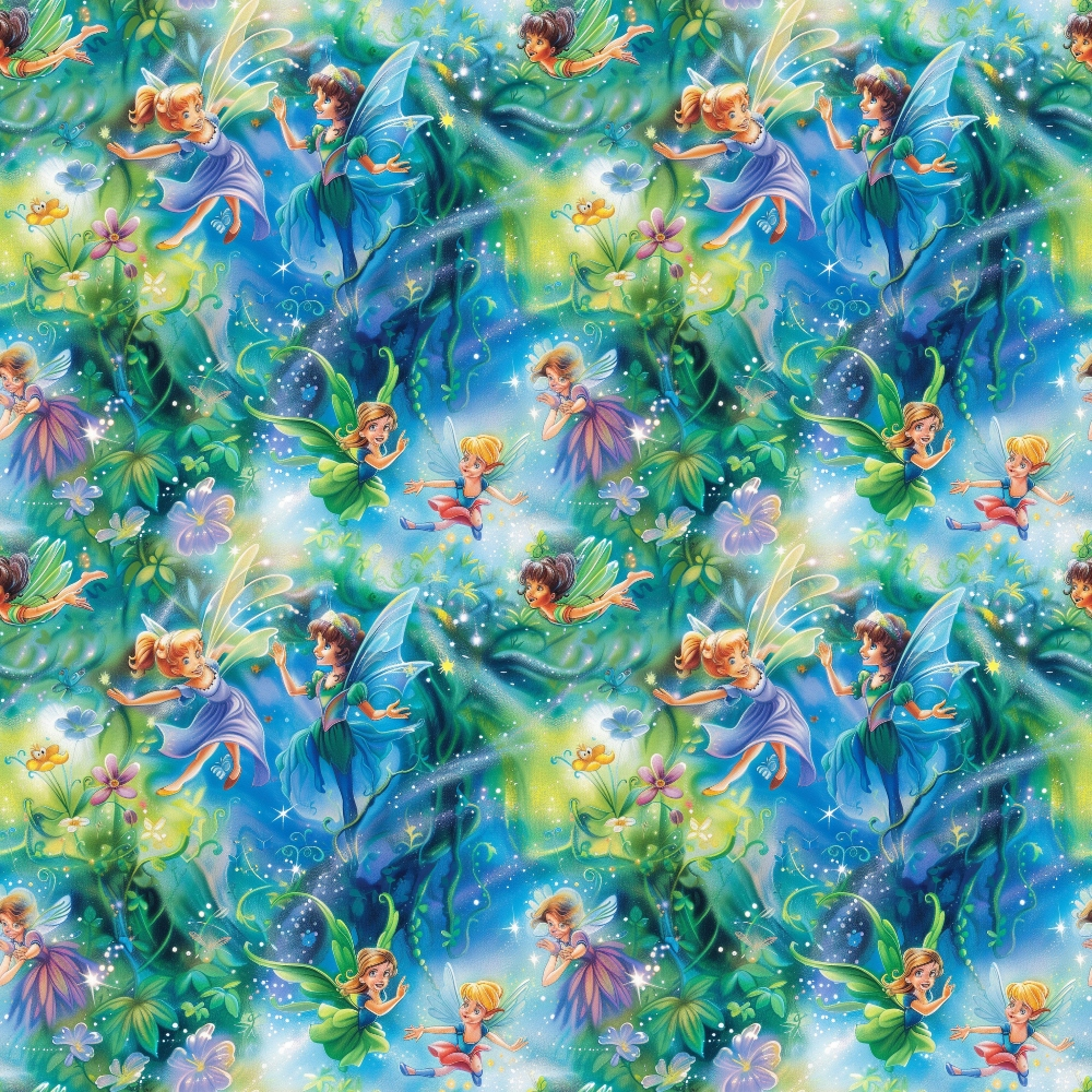 Fairies in the Forest Pattern 13 Quilting Cotton Fabric