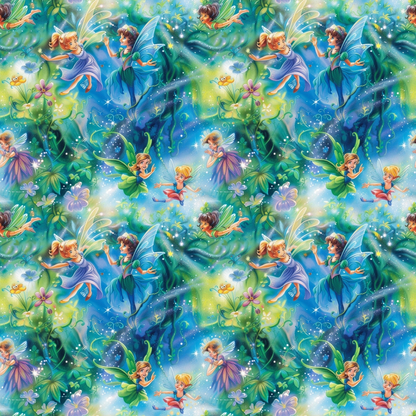 Fairies in the Forest Pattern 13 Quilting Cotton Fabric