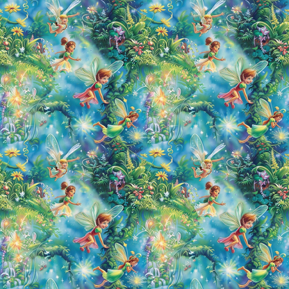 Fairies in the Forest Pattern 14 Quilting Cotton Fabric
