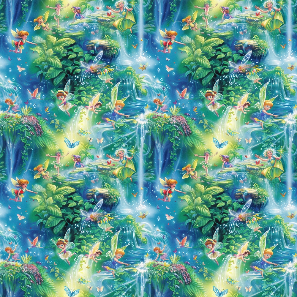 Fairies in the Forest Pattern 17 Quilting Cotton Fabric