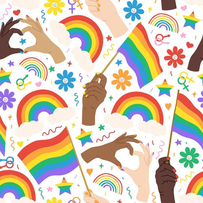 Love is Love Pattern 2 Quilting Cotton Fabric