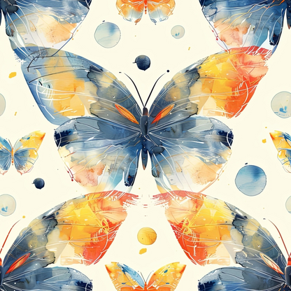 Geometric Butterflies Pattern 2 Quilting Cotton Fabric
