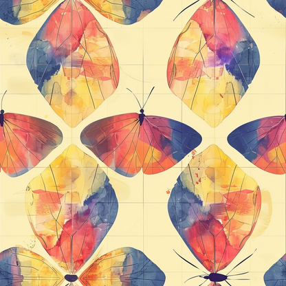 Geometric Butterflies Pattern 13 Quilting Cotton Fabric