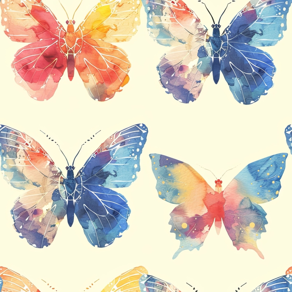 Geometric Butterflies Pattern 18 Quilting Cotton Fabric